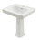 Promenade® 21" Tall Vitreous China Rectangular Pedestal Bathroom Sink with Overflow