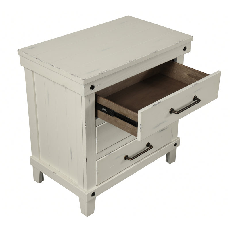 Élégante table de chevet avec 3 tiroirs spacieux pour le rangement