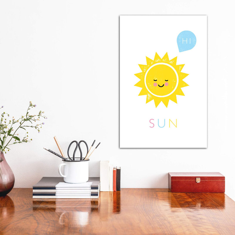 Soleil - imprimé, Aucun mat, Toile tendue, H 18 po x l 12 po x 1,5 po