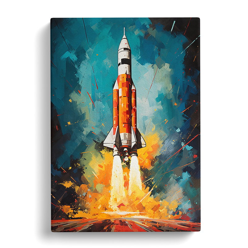 Rocket Action - Wrapped Canvas, 76cm H x 50cm W x 3cm D