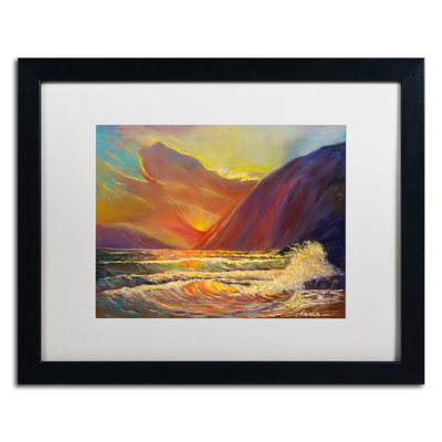 Luverne «Hawaiian Coastal Sunset», reproduction d'art encadrée