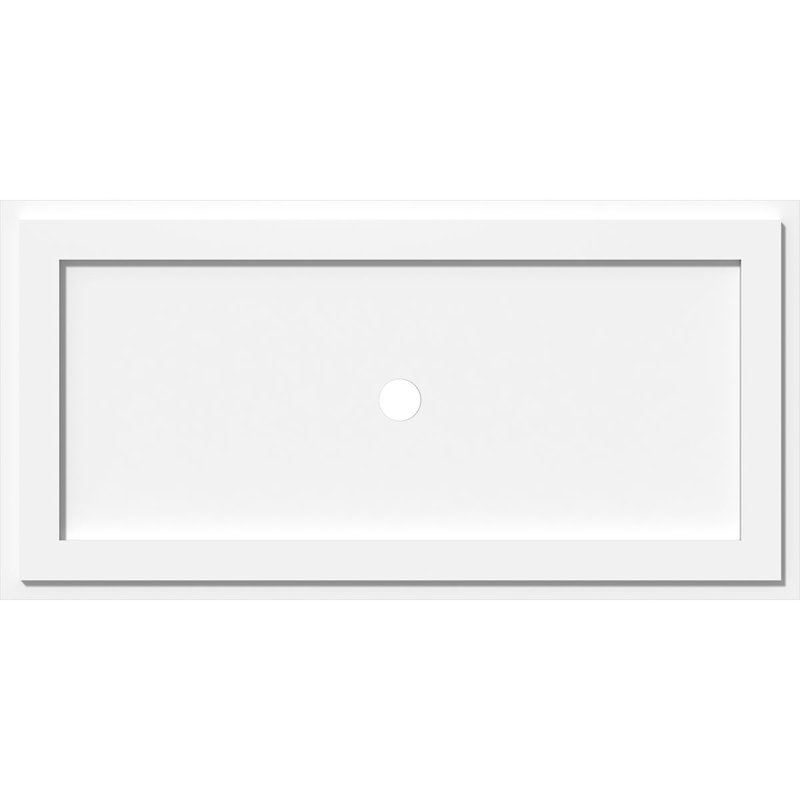 Médaillon de plafond contemporain en pvc de qualité architecturale rectangulaire, H 1 po x l 38 po x P 19 po