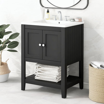 Lavabo de salle de bain moderne et élégant en céramique