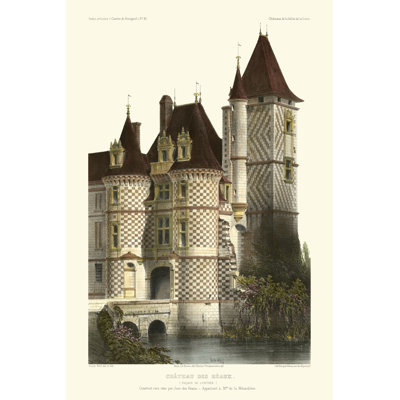 French Chateaux In Brick II by Victor Petit - Wrapped Canvas Print