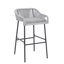 Tabouret de bar d'extérieur gris clair La Push, ensemble de 2