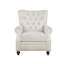 Fauteuil inclinable capitonné avec repose-pieds, garniture cloutée, revêtement en cuir-997693947