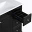 Meuble-lavabo noir 36 po (lavabo non inclus)