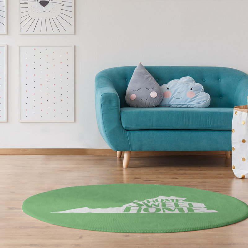 Chenille Indoor Rug, Round 5'