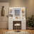 Wooden Makeup Vanity Table And Stool Set With Mirror And Lights