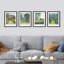 «Spring Summer Pastel Country Fields Nature», reproduction encadrée sur papier, 4 pièces-97770412-97770411