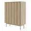 High Two-Door Oiled Oak Chest of Drawers
