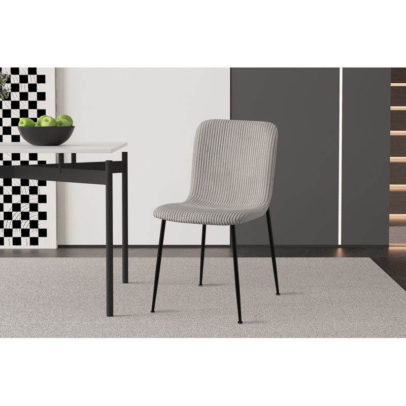 Alice Upholstered Dining Chair, Light Grey