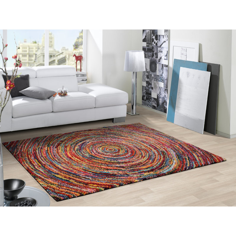 Sybil Shaggy Red Rug, Rectangular 200 x 290cm