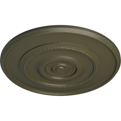 Médaillon de plafond Endurathane Gorleen, DE 31 5/8 po x P 3 5/8 po x P 1 7/8 po (convient aux auvents jusqu'à 3 5/8 po), finition de l'abat-jour peint à la main