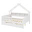 Lits plateforme Woodhouse avec DEL, tablettes de rangement, tiroirs et garde-corps-366548719