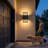 11.8'' H Black Integrated LED Outdoor Wall Sconce with Up/Down Slatted Light, IP54