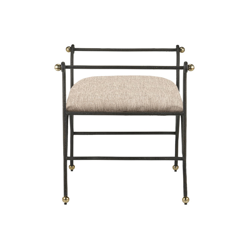 Mabel Upholstered Bench, 24.25" H x 29.75" W x 21" D