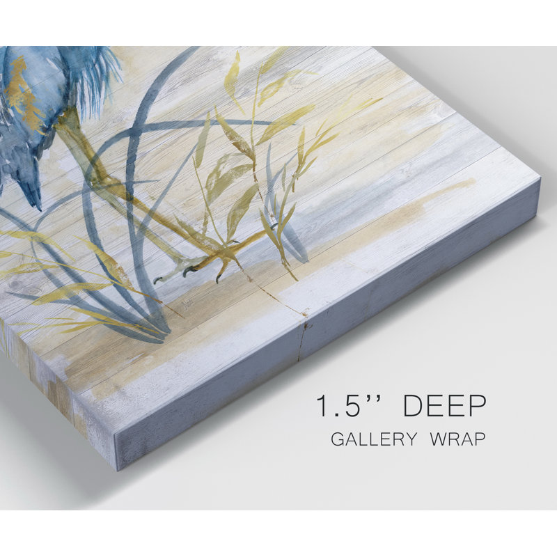 «Bathilde Blue Heron I», reproduction d'art sur toile tendue, H 36 po x l 24 po x P 1 po