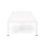 Chaise longue ajustable blanche avec filet respirant et support stable, de 2 à 2 rouille - Support en aluminium