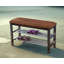 Banc à chaussures avec siège rembourré Furniture - Range-chaussures à 2 niveaux et banc d'entrée