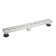 36" Linear Brushed Nickel Shower Drain with Gentle Flow Pattern Grate