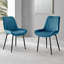 Scottsmoor Modern High Gloss & Glass Dining Set - 4 Luxury Velvet Mid-Century Upholstered Chairs-50838567