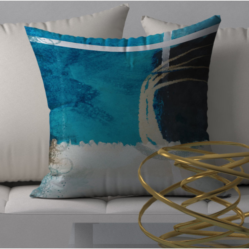 Housse de coussin décorative carrée sensible à la droite et insert, 18 po x 18 po