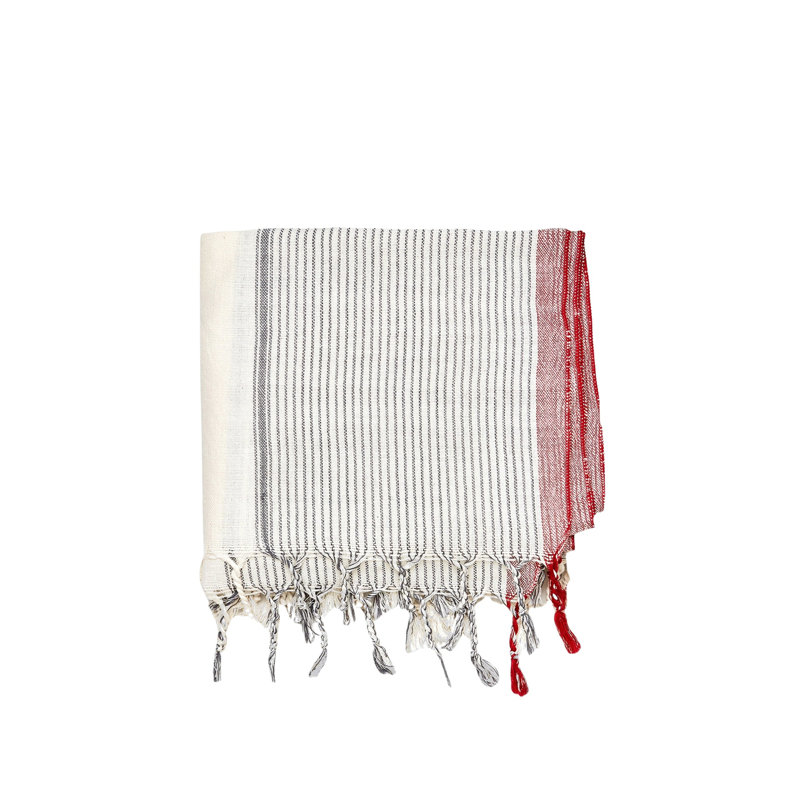Serviette ivoire cerise Kendal