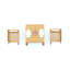 3 Pcs Grade-A Teak Wood Dining Set: 36" Square Table And 2 Leveb Stacking Arm Chairs #11LV0802-1302718935