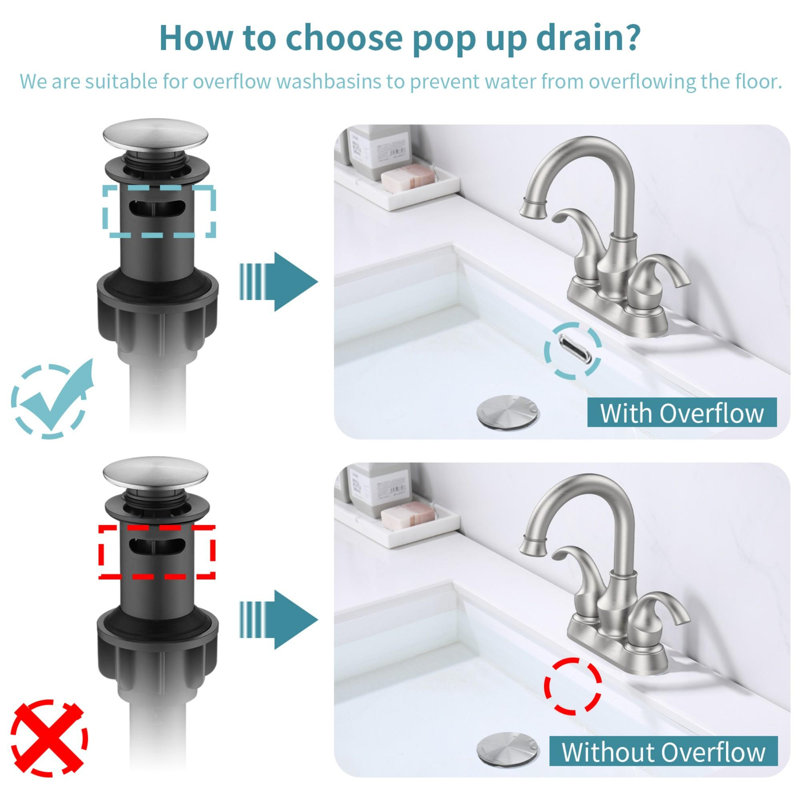 Bathroom faucet with 360 degree turn spout, Brushed Nickel