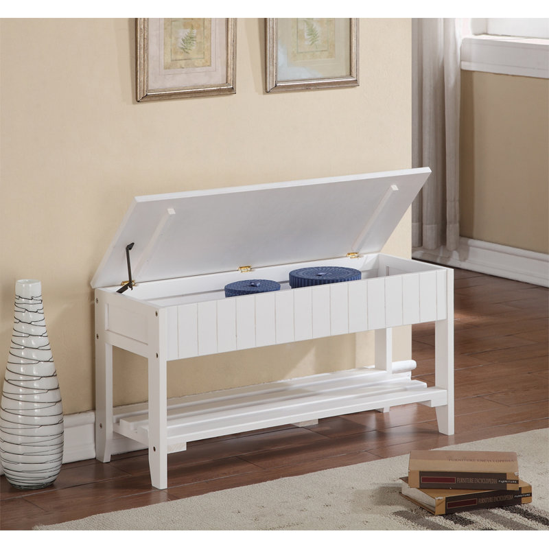 Banc de rangement pour chaussures 5 paires, Blanc