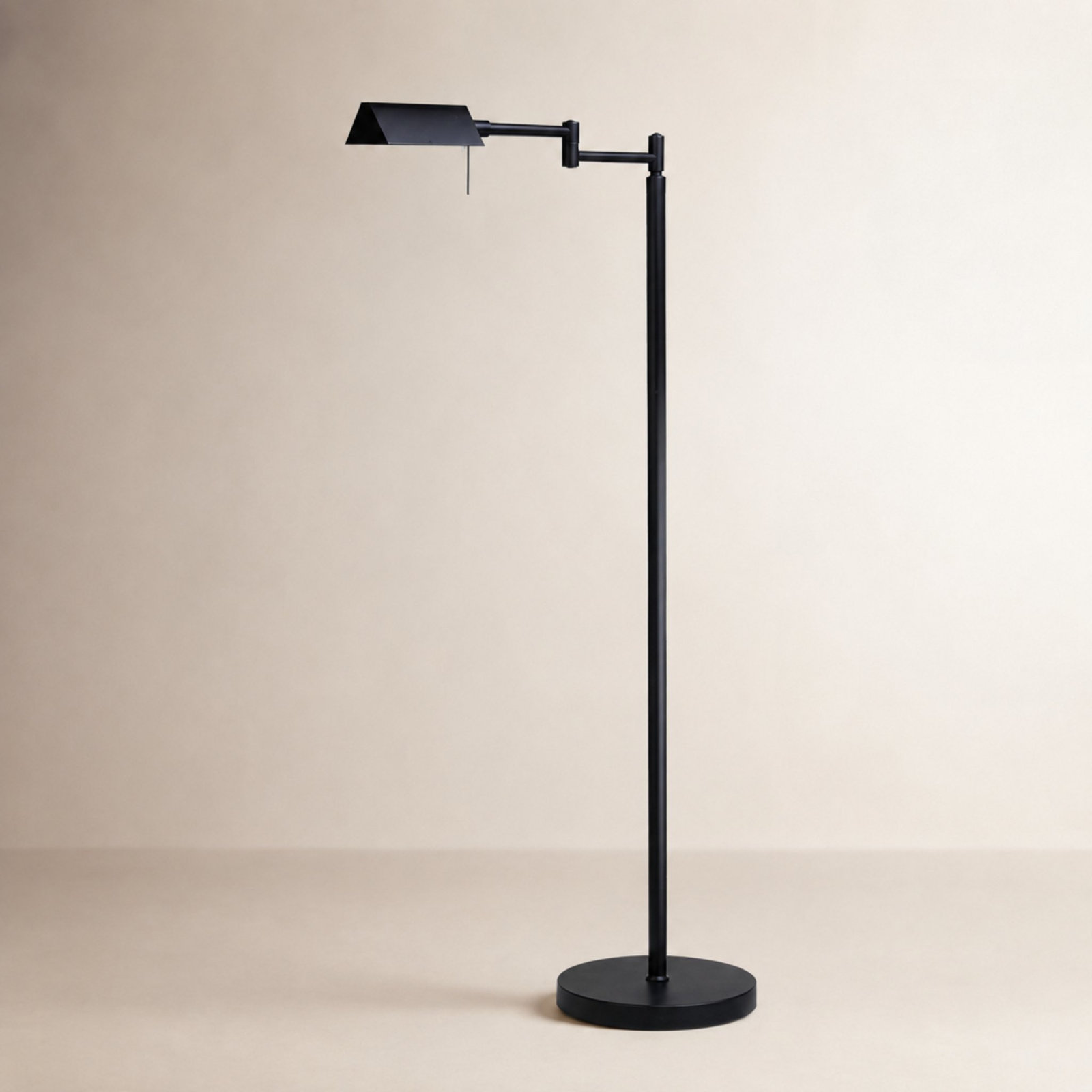 Urick 55" Dimmable Adjustable Height Floor Lamp, Black