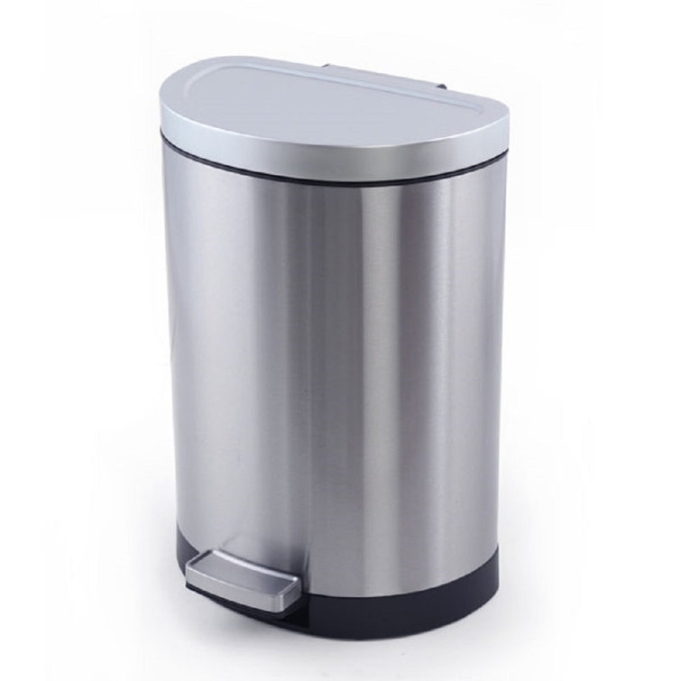 Rovel 7.9 Gallons Steel Step On Trash Can