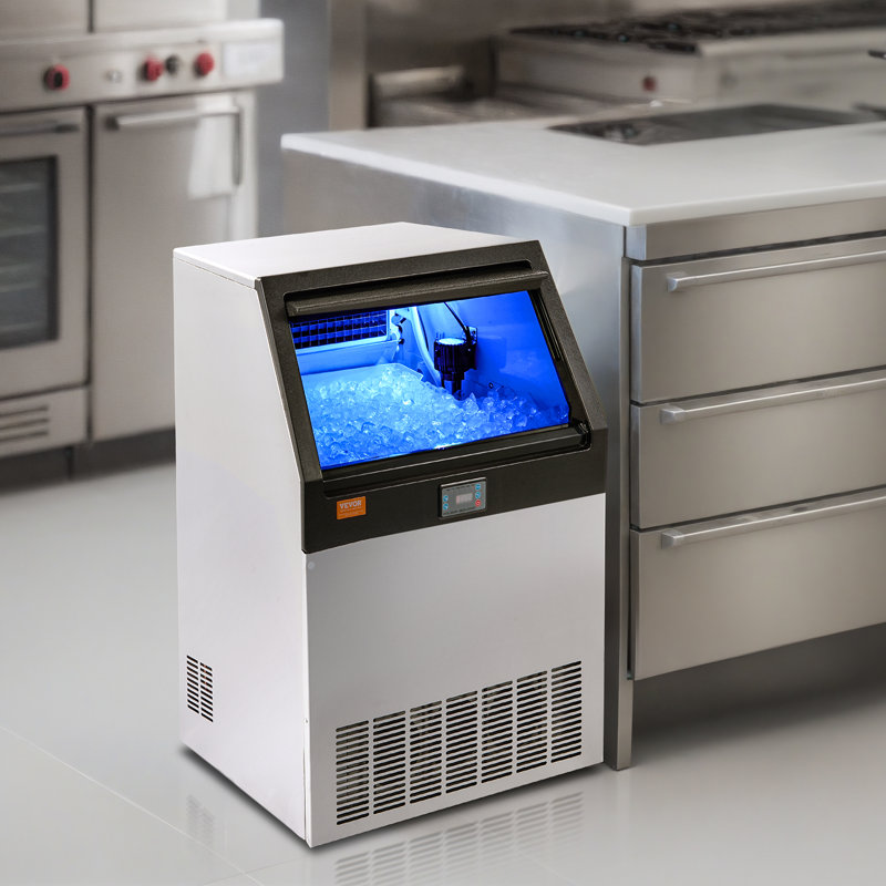 VEVOR 155 lb. Daily Production Cube Clear Ice Freestanding Ice Maker