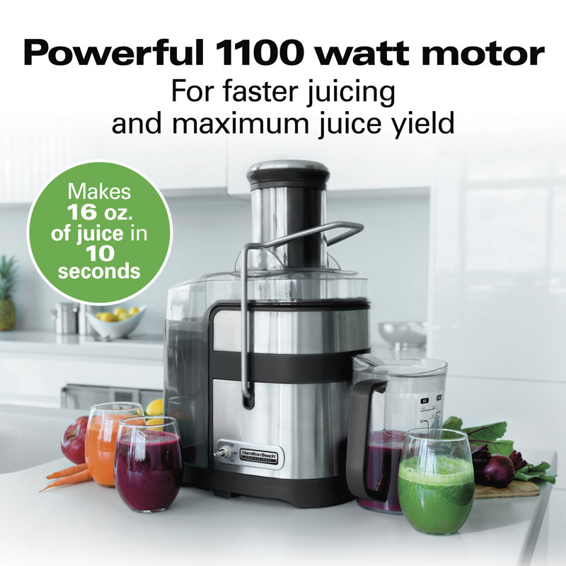 Black Stainless Steel Electric Centrifugal Juicer with Variable Speed