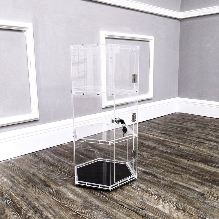 Clear Plexiglass Acrylic Spinning Cabinet Display Case for Jewewlry, Cell  Phone Valuable 12X12X22