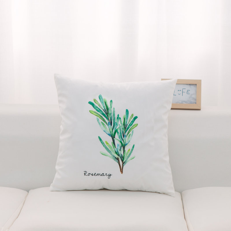 Herb Square Pillow Cover, Pillow Cover Only - No Insert