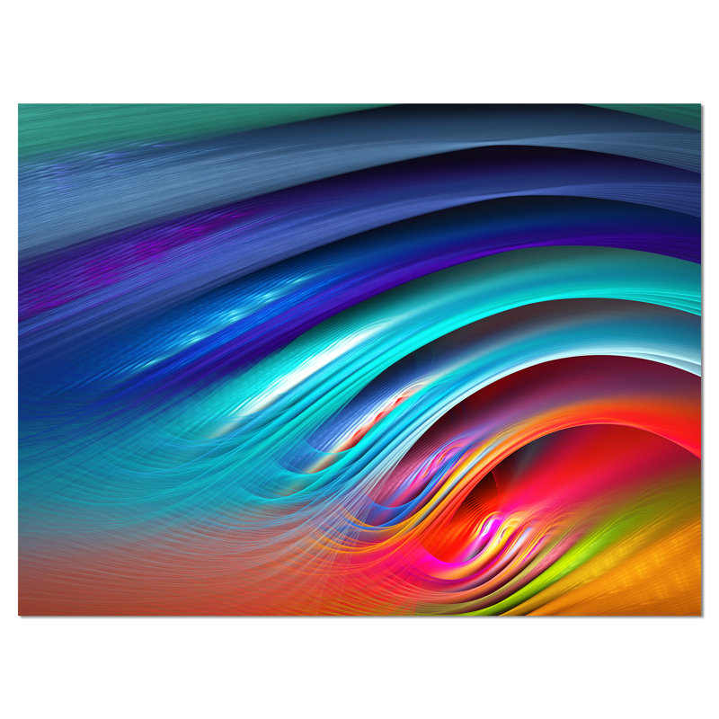 « belle ondulations arc-en-ciel », impression sur toile, H 30 po x l 40 po x P 1 po