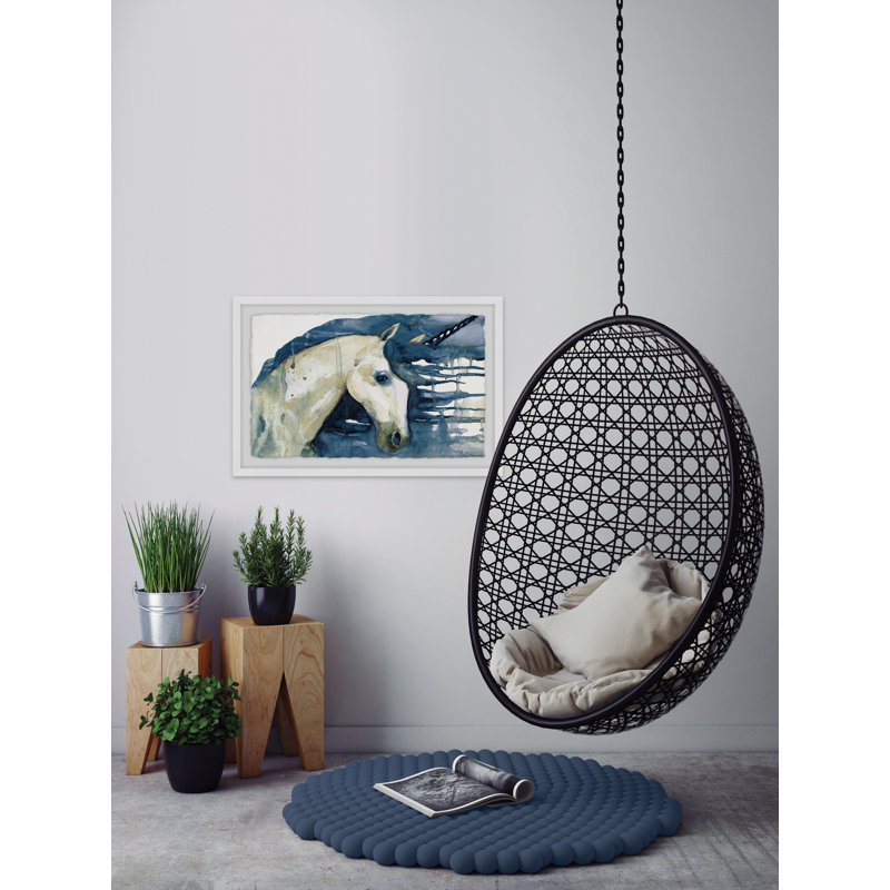 Blue Unicorn - Painting, 61cm H x 91cm W
