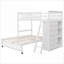 Lit superposé simple au-dessus d'un lit double en bois avec 6 tiroirs, fond à roulettes amovible, aucun sommier blanc requis pour la chambre à coucher