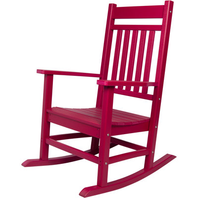 Margherita HDPE Weather-Resistant Outdoor Adirondack Patio Rocking Chair