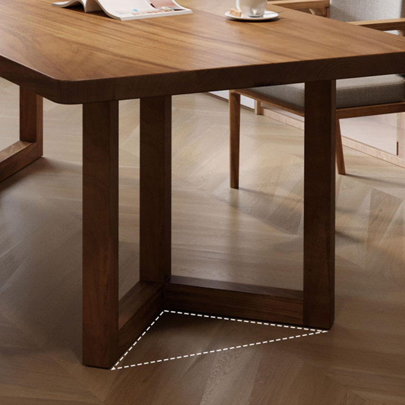 Bureau d'écriture en bois massif pour le salon, H 29,53 po x l 63,99 po x P 27,56 po