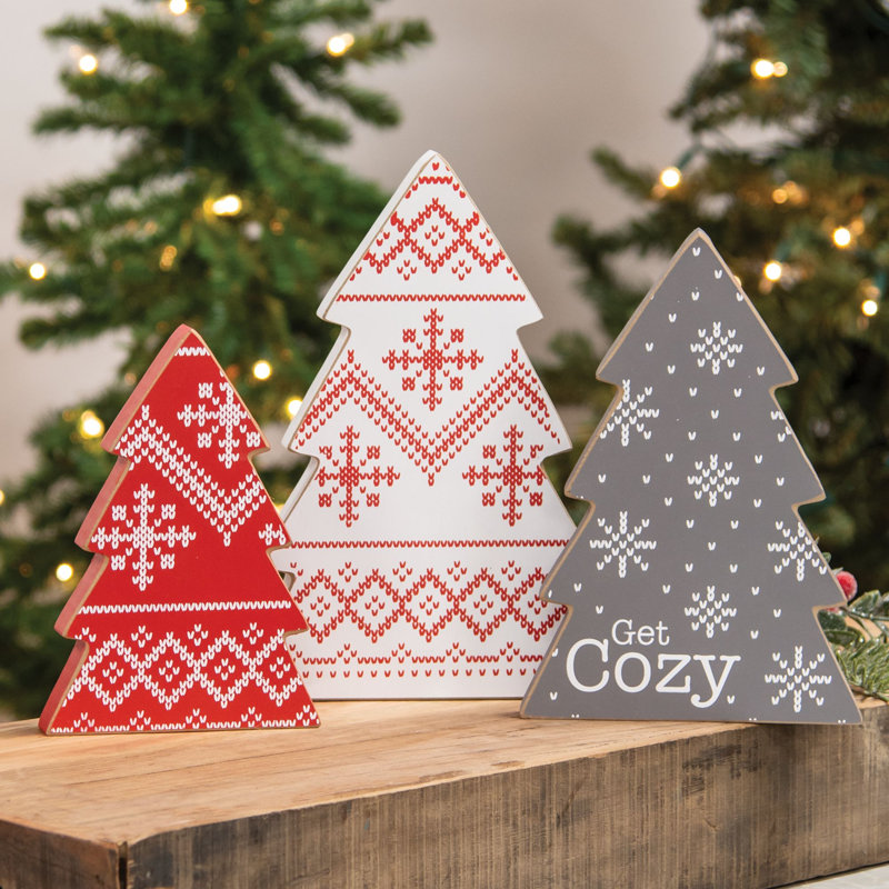 3 / Ensemble de chandeliers d'arbre de Noël «Get Cozy»