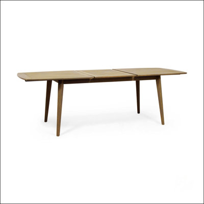 Outdoor Acacia Wood Expandable Dining Table With Traditional Slat Design, Perfect For Versatile And Durable Outdoor Entertaining