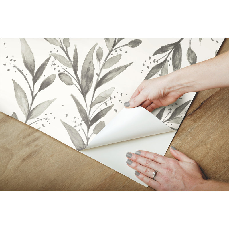 Papier peint adhésif Magnolia Home Branch, gris