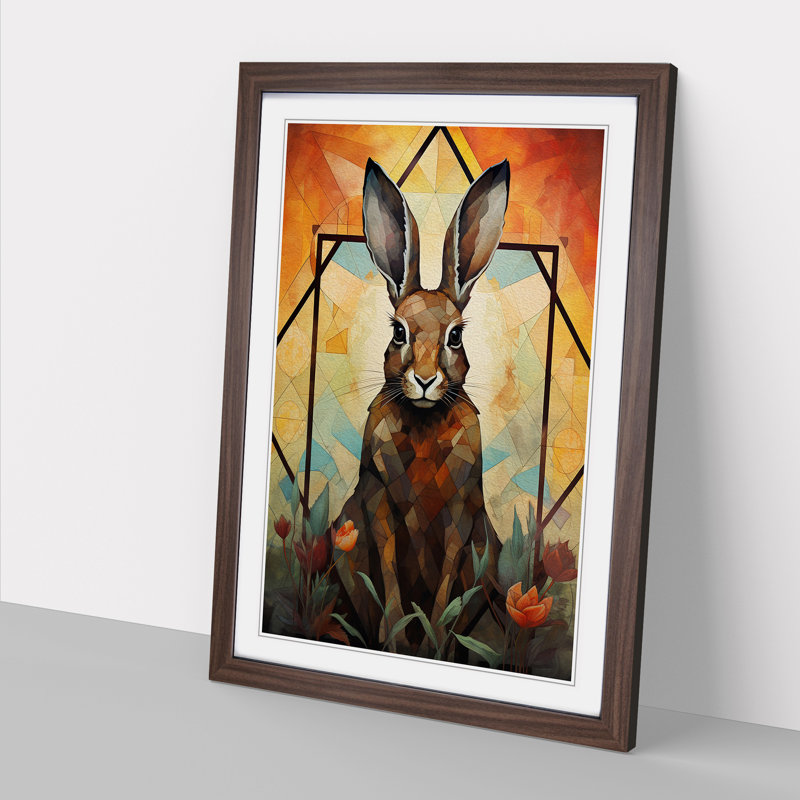 Hare Geometric No.3 - Framed Print