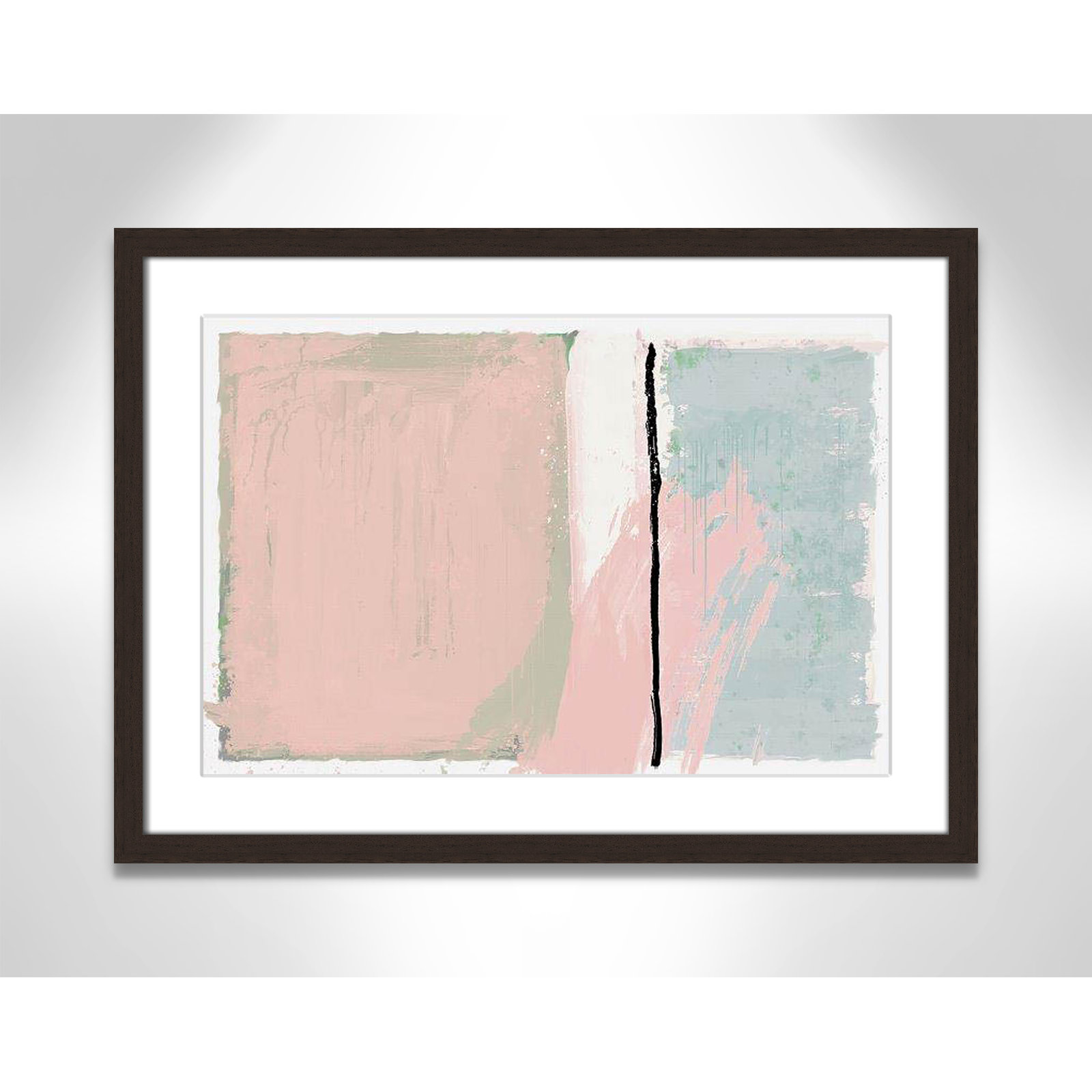 Pastel Opulance Print, 17" H x 23" W x 1.25" D, Walnut Box Picture Framed, White