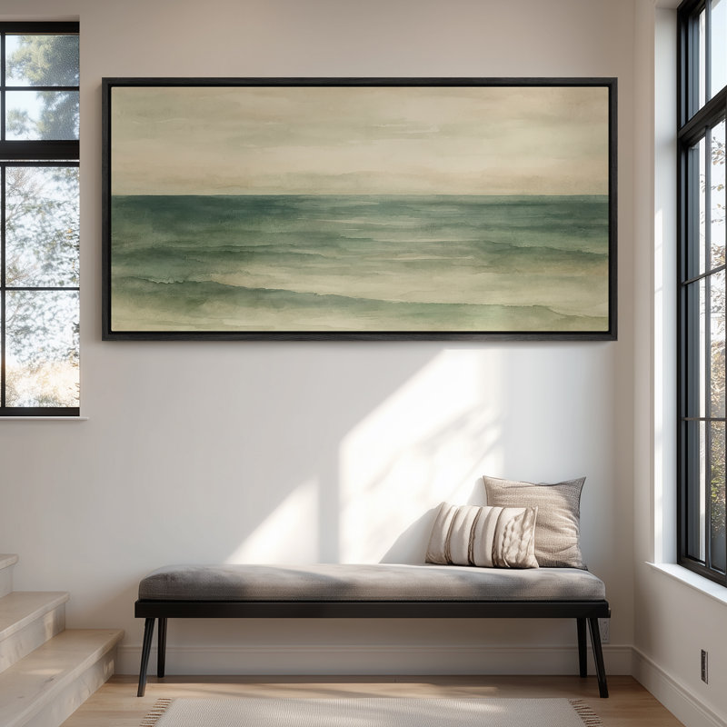 Très grand art mural rétro encadré pour art classique, H 30 po x l 60 po, Noir