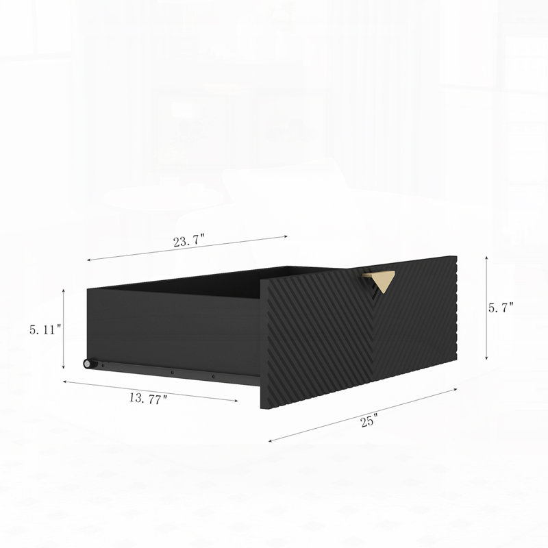 Commode 6 tiroirs en bois avec lumières DEL