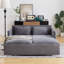 64.5 Inch Sleeper Sofa Bed  3-In-1 Adjustable Sleeper With Pullout Bed   2 Pillows And Side Pockets  Soft Corduroy Convertible Sleeper Sofa Bed For Living Room Bedroom Apartment Office-1261339746